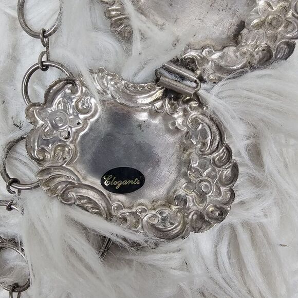 Elegantè NWT Vintage Concho Chain Chrome Belt 42" Western Rodeo - Picture 9 of 9